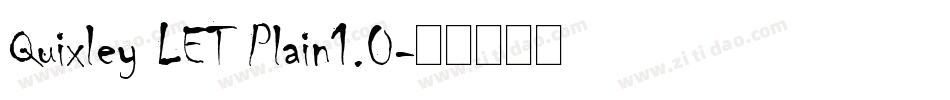 Quixley LET Plain1.0字体转换